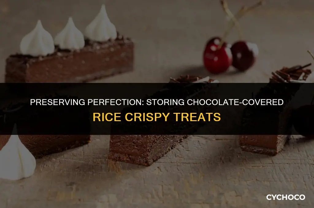 how to store chocolate covered rice crispy treats