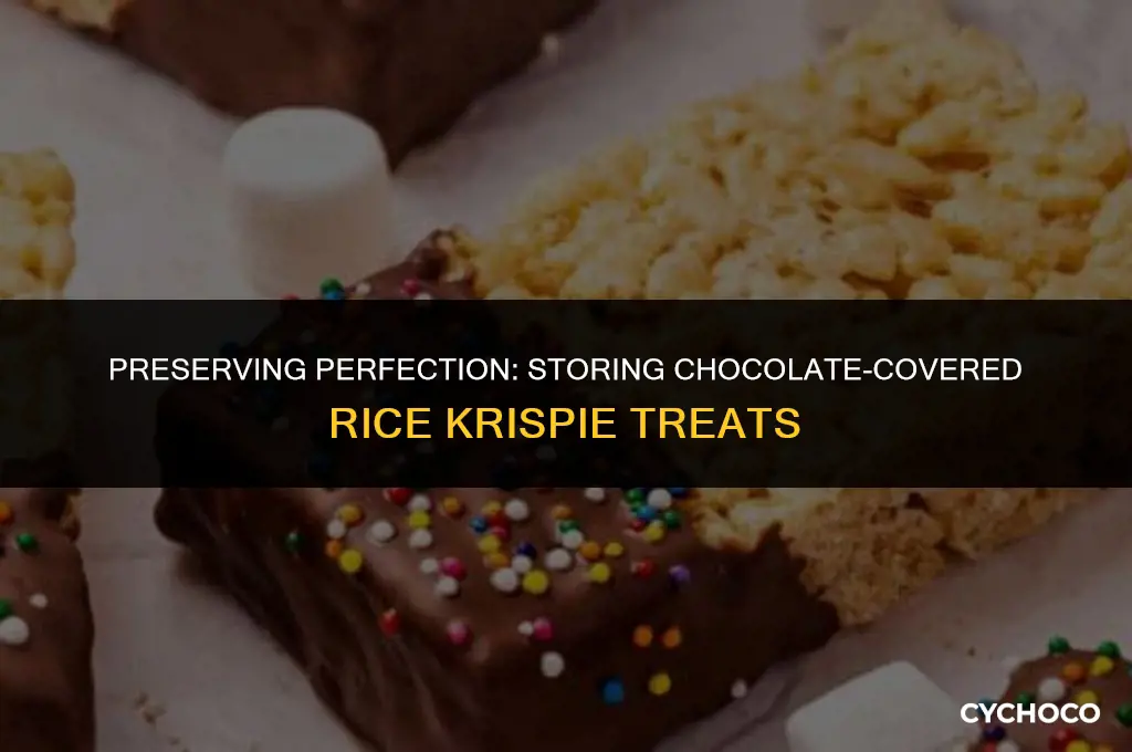 how to store chocolate covered rice krispie treats