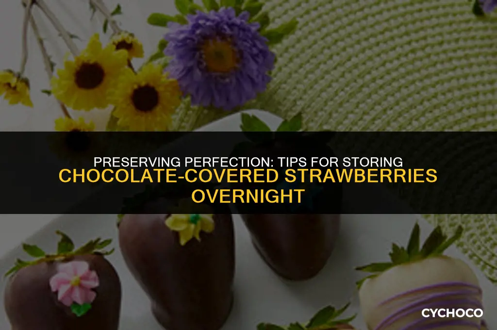 how to store chocolate covered strawberries for the next day