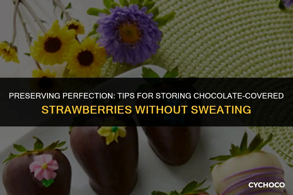 how to store chocolate covered strawberries so they dont sweat