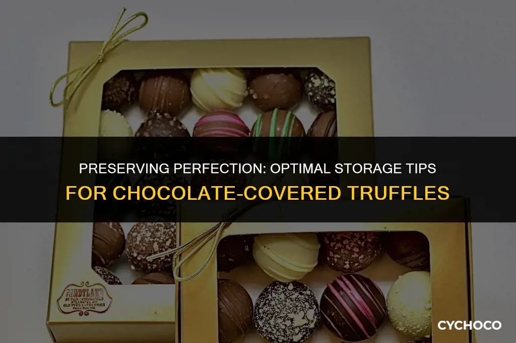 how to store chocolate covered truffles