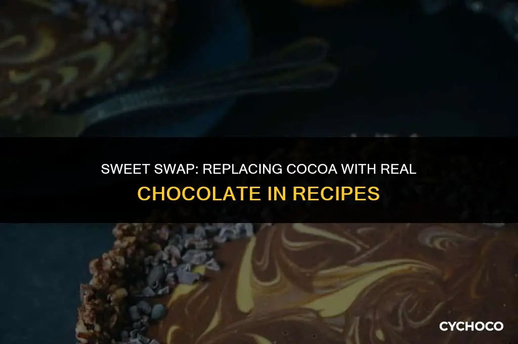 how to substittute actual chocolate for cocoa