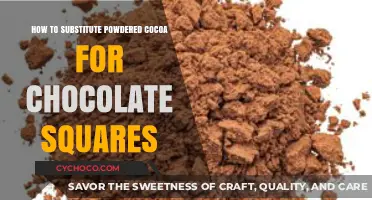 Sweet Swaps: Replacing Chocolate Squares with Powdered Cocoa