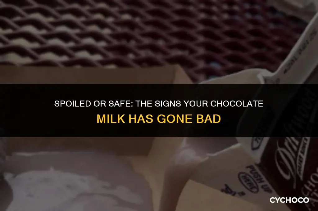 how to tell if chocolate milk is bad