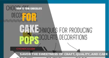 Mastering the Art of Thinning Chocolate for Perfect Cake Pops