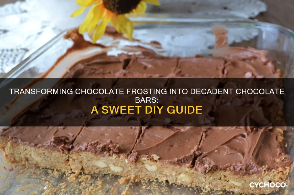 how to turn use chocolate frosting for chocolate bars