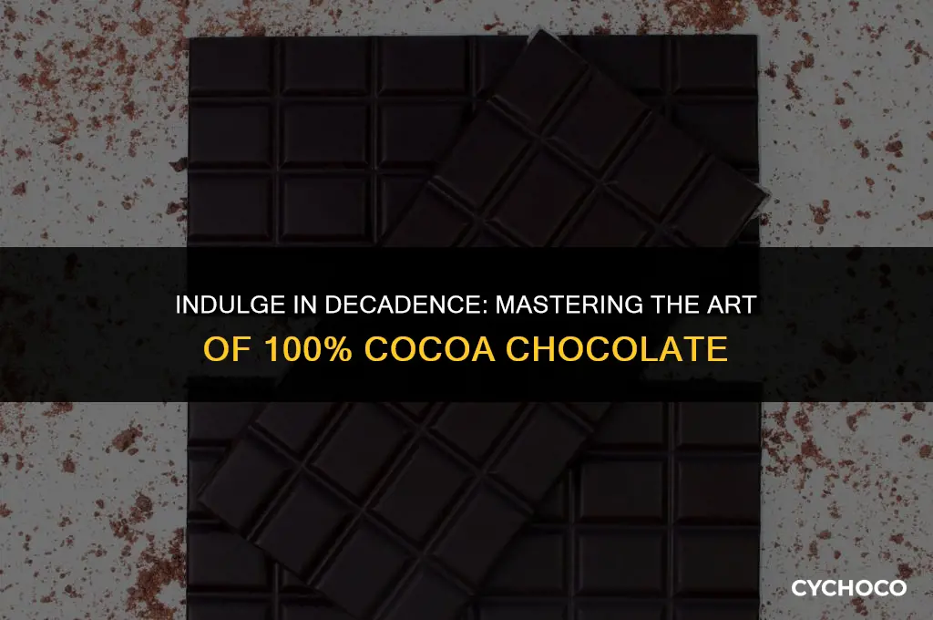 how to use 100 cocoa chocolate