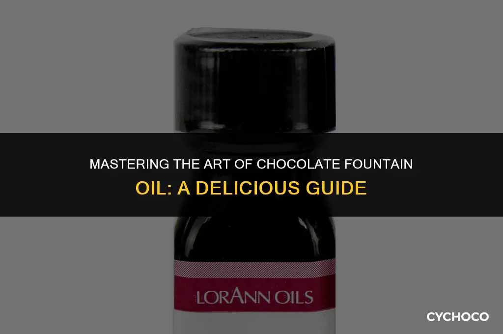 how to use a chocolate fountain oil