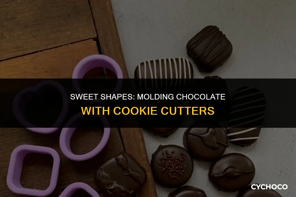 how to use a cookie cutter to mold chocolate