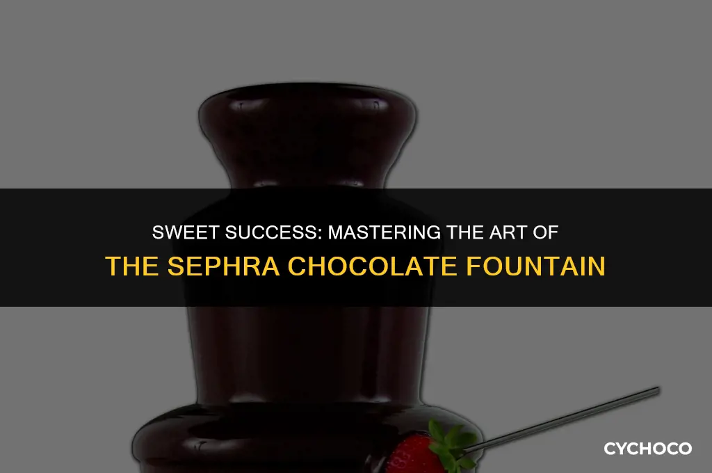 how to use a sephra chocolate fountain