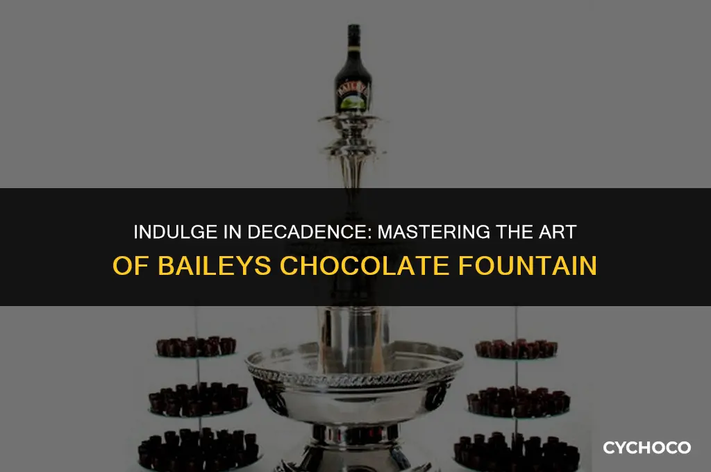 how to use baileys chocolate fountain