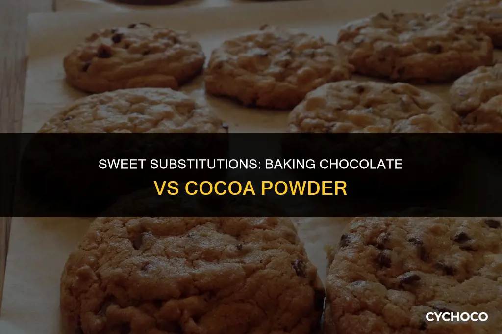 how to use baking chocolate instead of cocoa powder