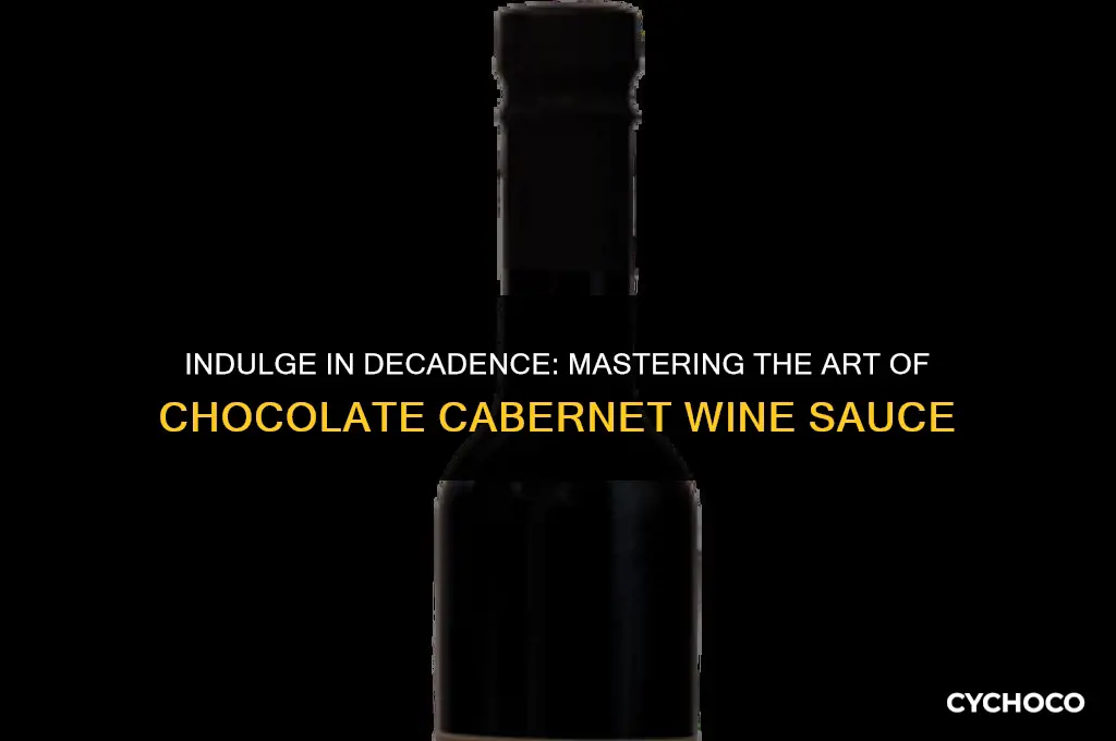 how to use chocolate cabernet wine sauce
