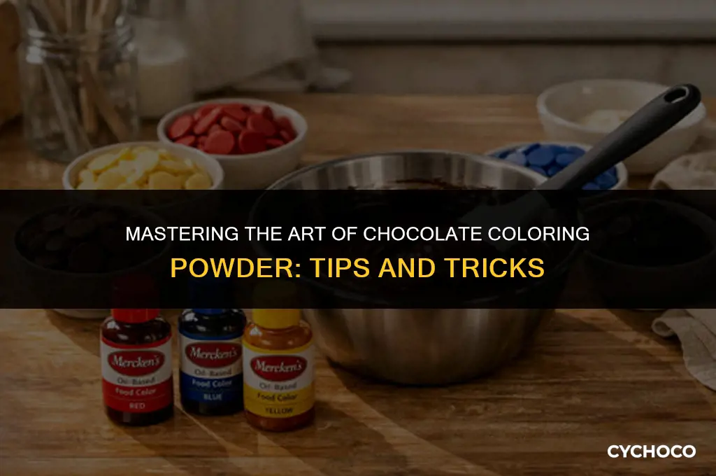 how to use chocolate colouring powder