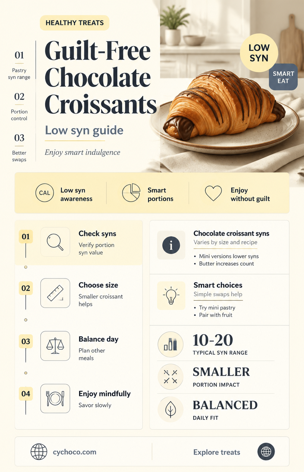 how many syns in a chocolate croissant