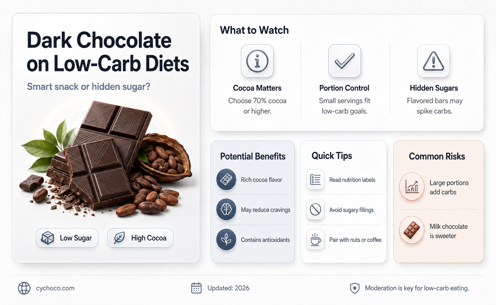 is dark chocolate low carb
