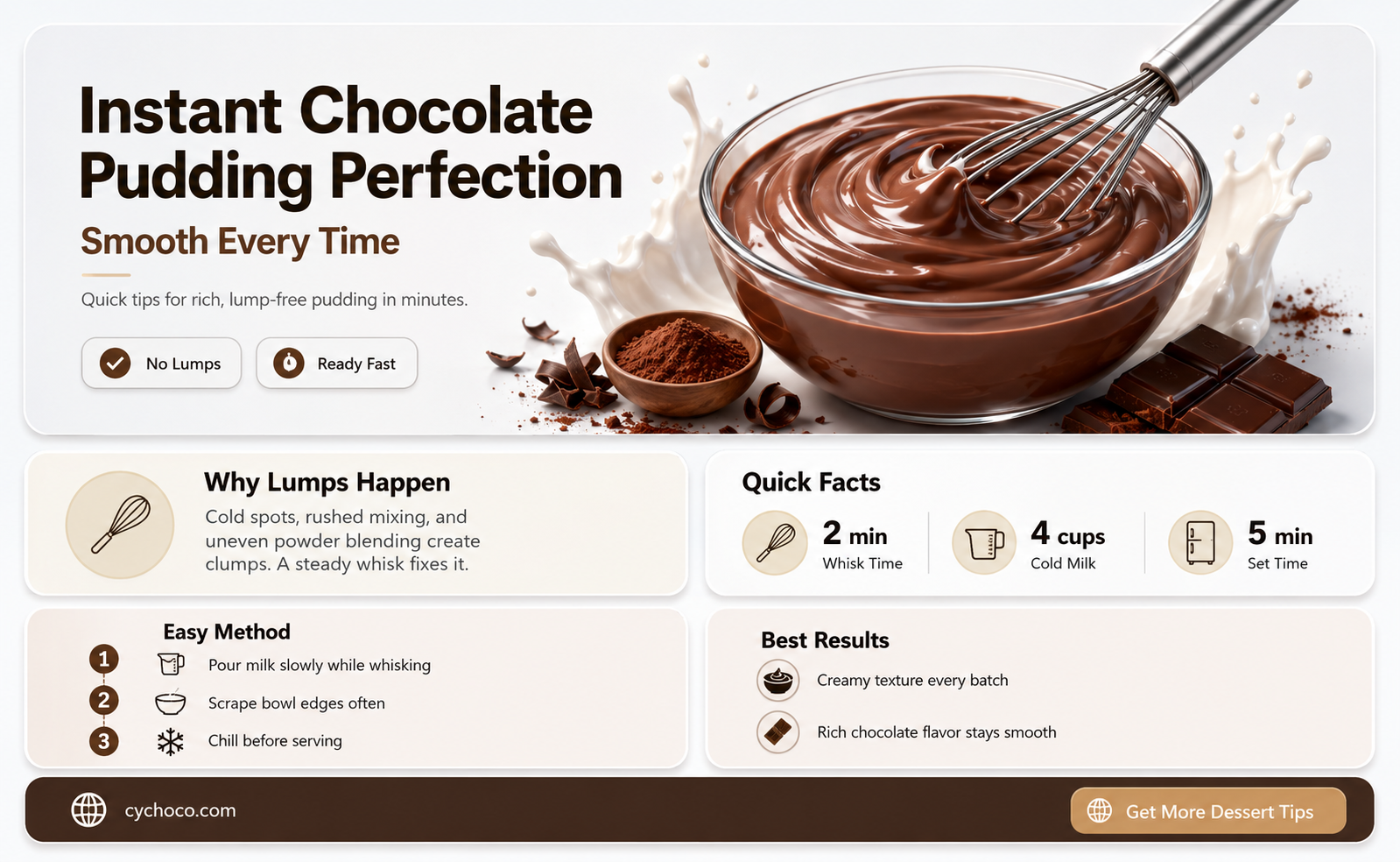 how to get instant chocolate pudding not lumpy