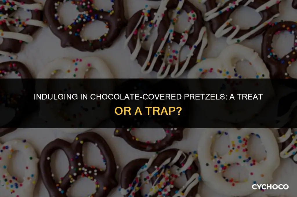 is 4 chocolate covered pretzels fattening