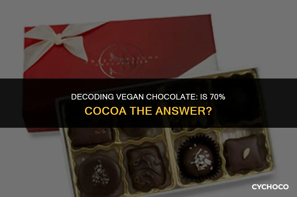 is 70 cocoa chocolate vegan