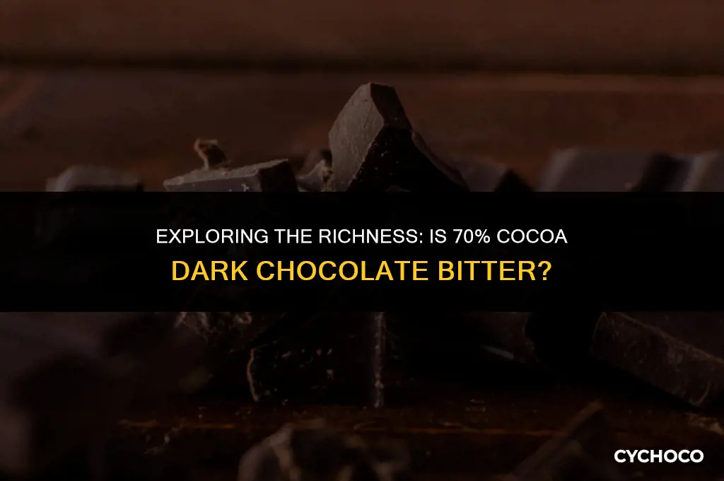 is 70 cocoa dark chocolate bitter