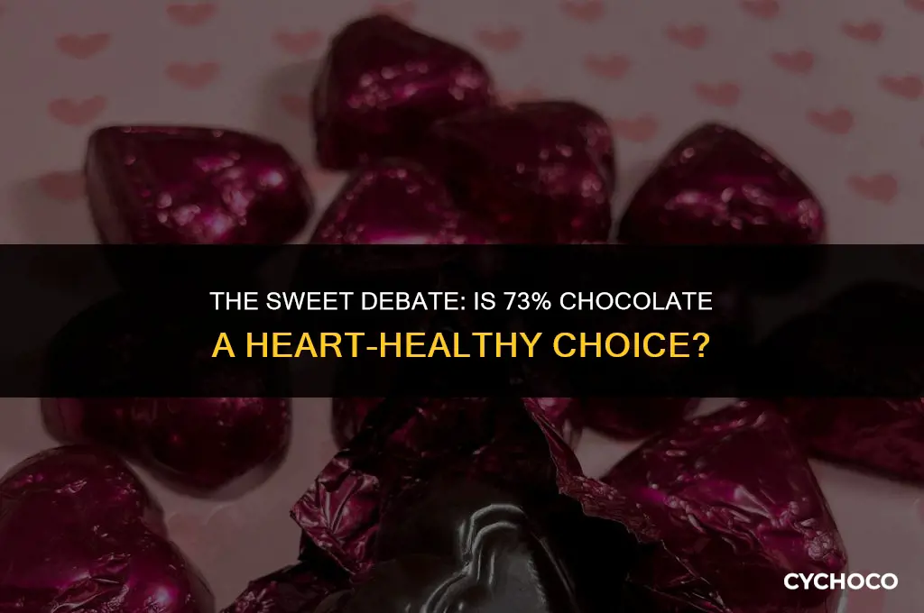 is 73 chocolate bad for your heart