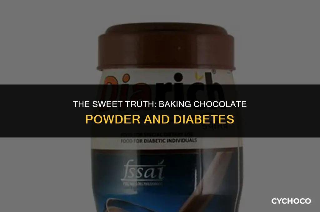is baking chocolate powder bad for diabetes