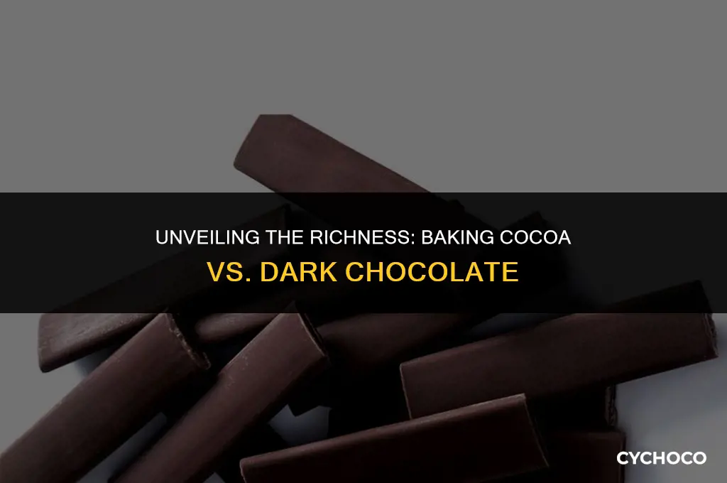 is baking cocoa dark chocolate