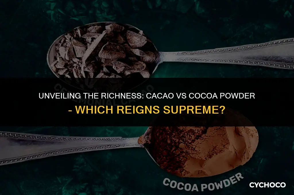 is cacao better than cocoa powder