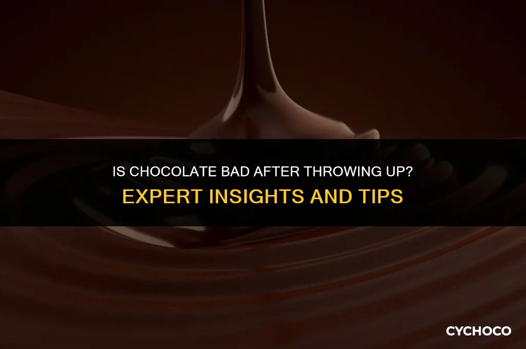 is chocolate bad after throwing up