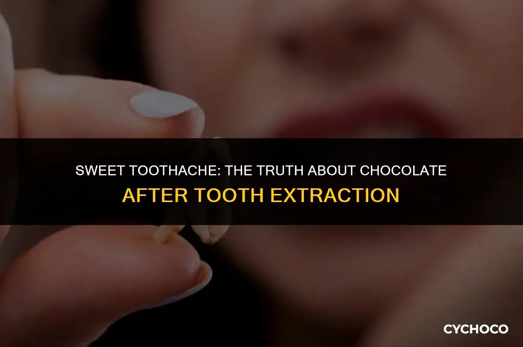 is chocolate bad after tooth extraction