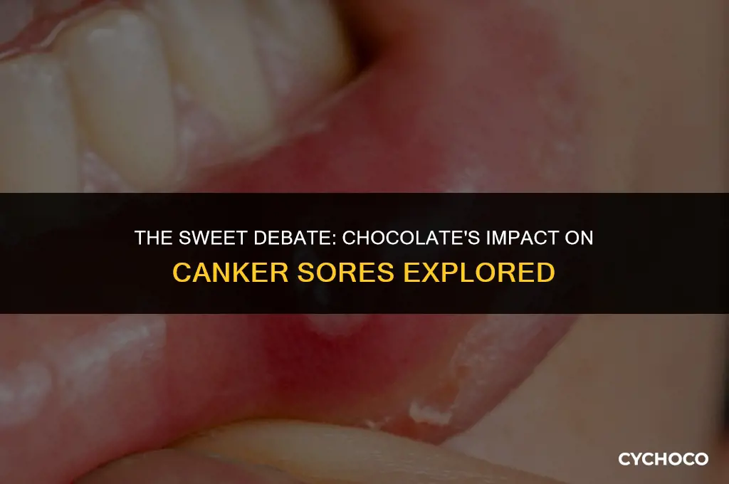 is chocolate bad for canker sores