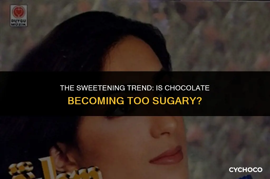 is chocolate getting sweeter