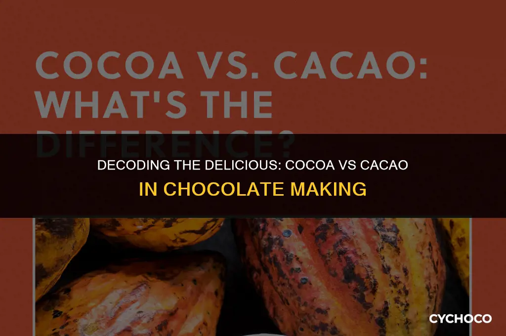 is chocolate made from cocoa or cacao