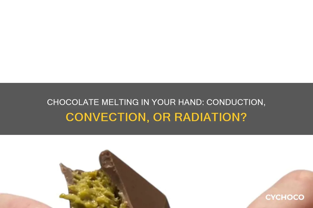 is chocolate melting in your hand conduction convection or radiation