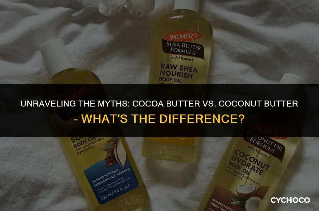 is cocoa butter and coconut butter the same