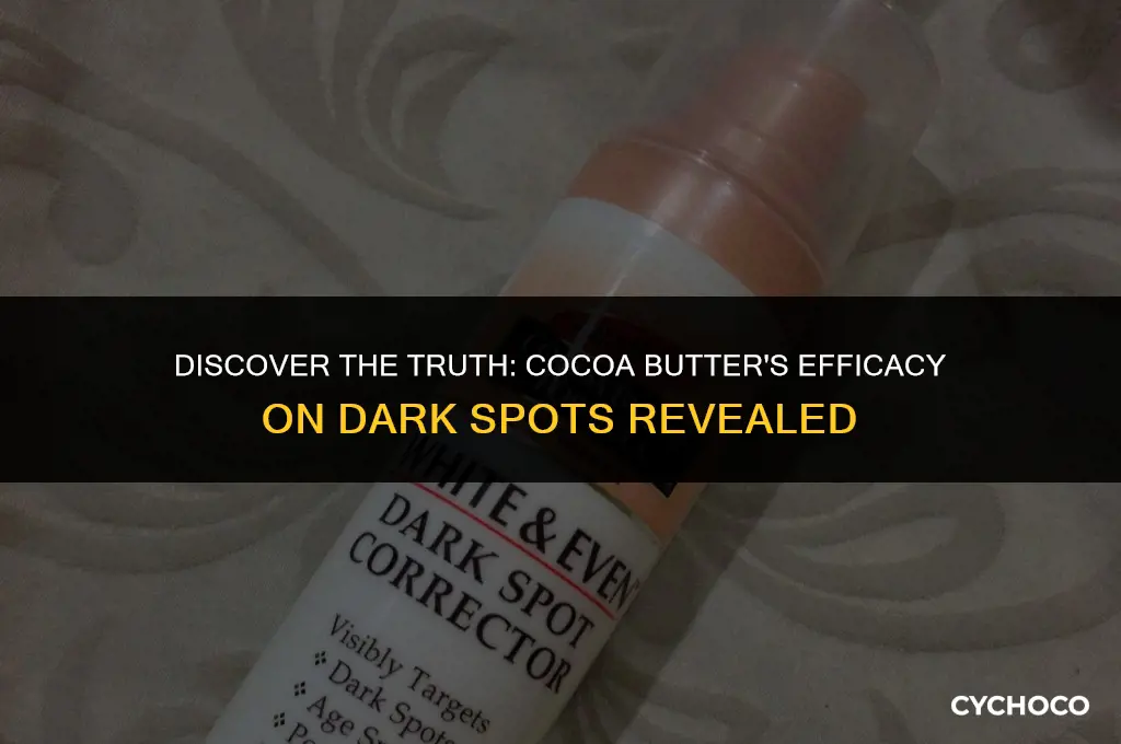 is cocoa butter good for dark spots on the face
