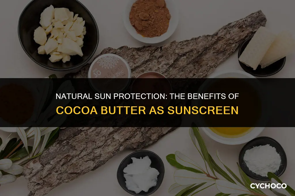 is cocoa butter good for sunscreen