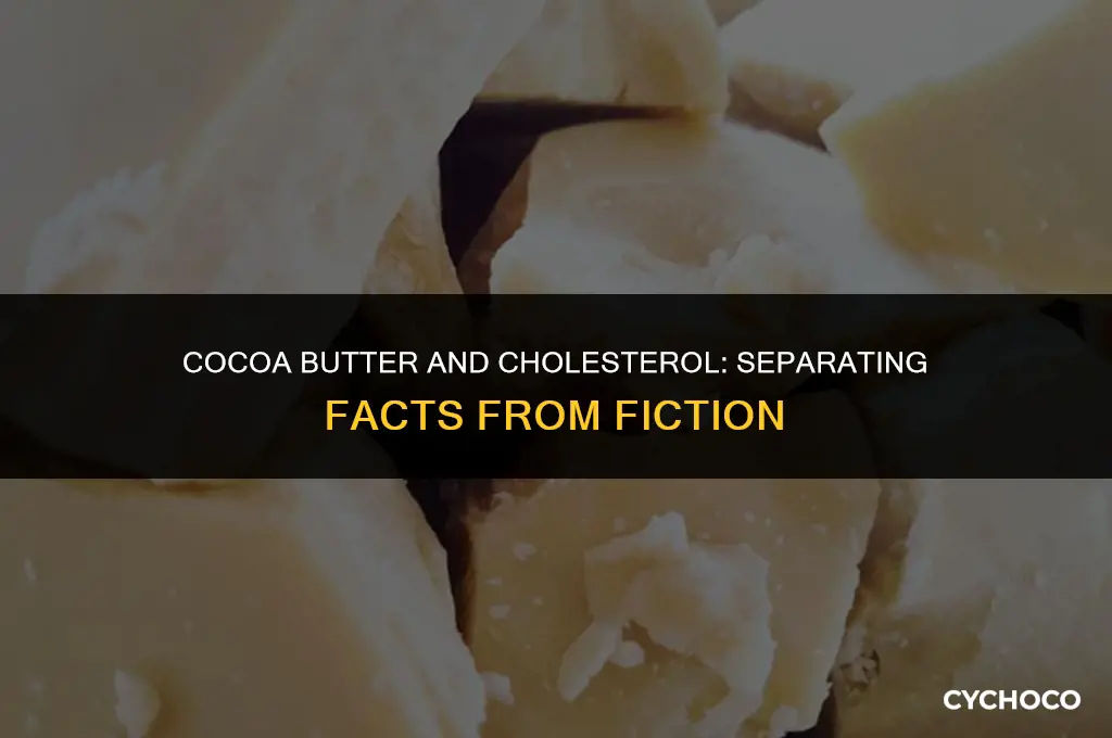 is cocoa butter high in cholesterol