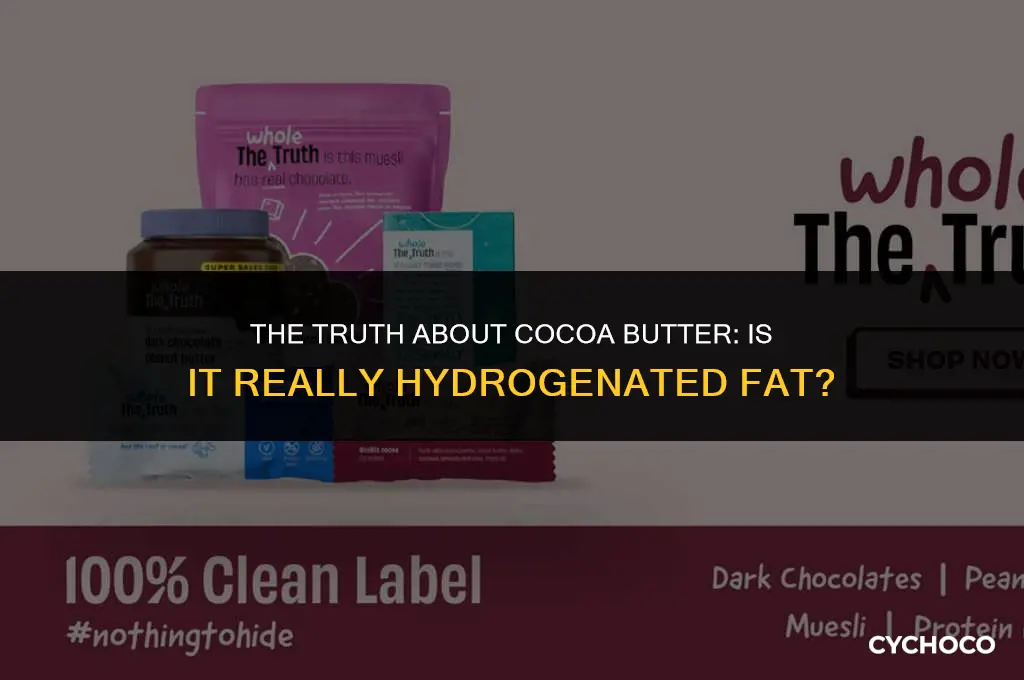 is cocoa butter hydrogenated fat