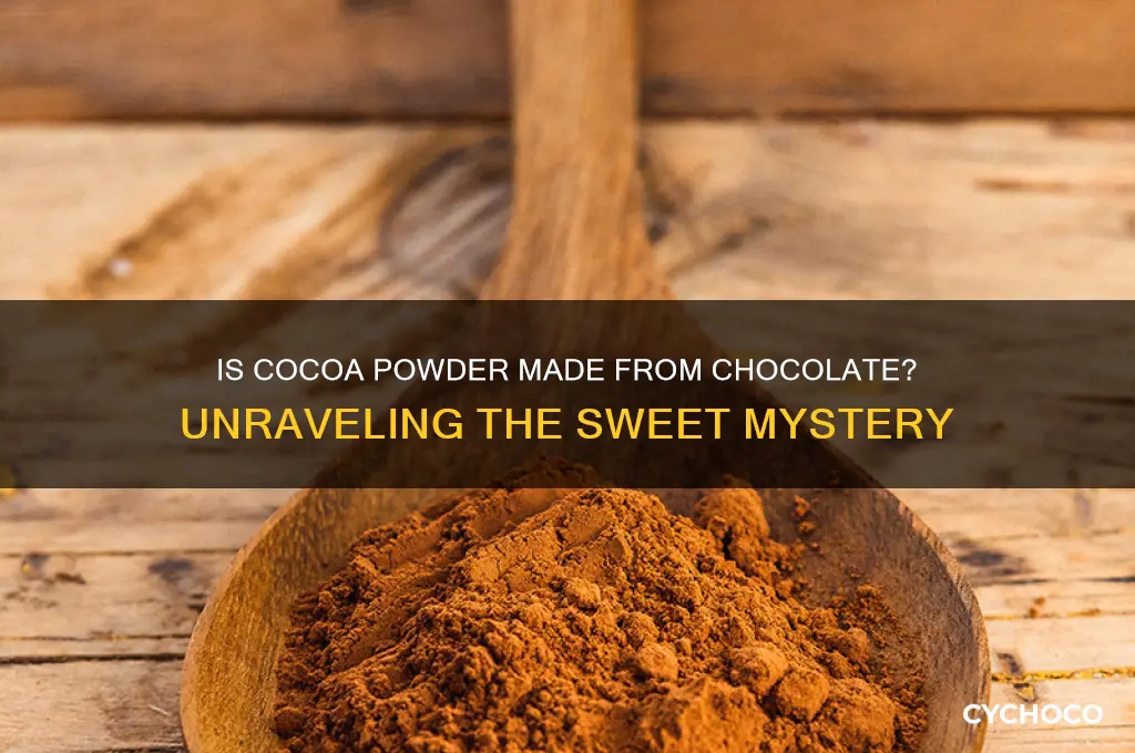 is cocoa powder made from chocolate