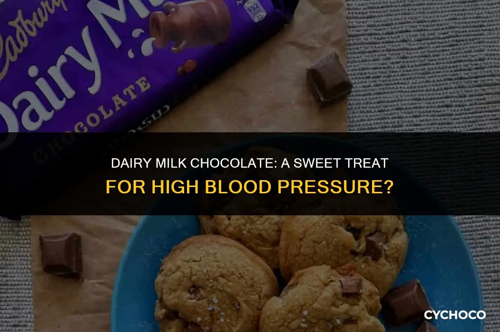 is dairy milk chocolate good for high blood pressure