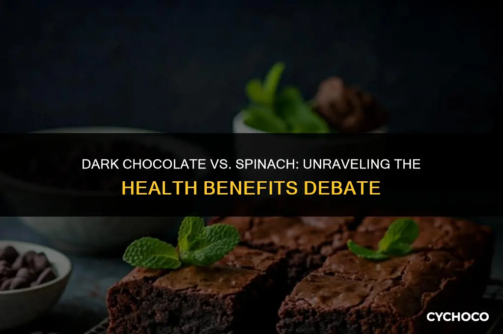 is dark chocolate healthier than spinach