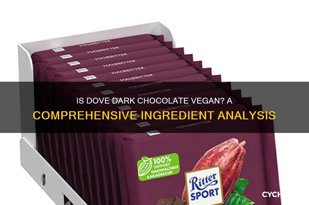 is dove dark chocolate vegan
