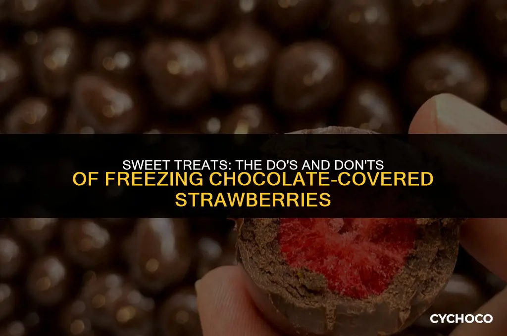 is it ok to freeze chocolate covered strawberries
