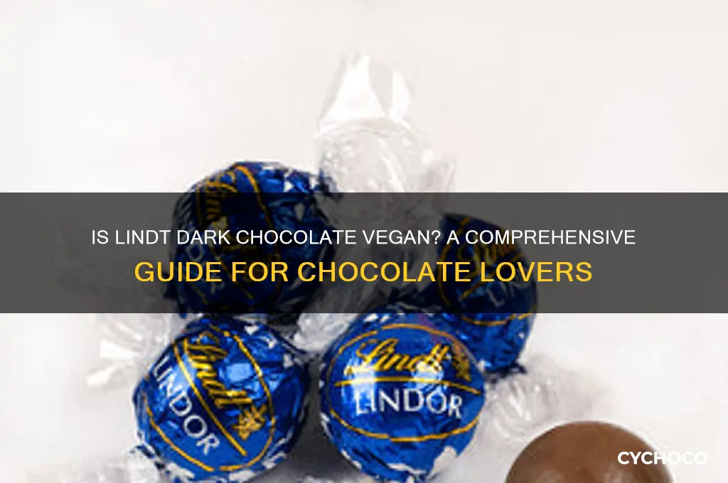 is lindt dark chocolate vegan