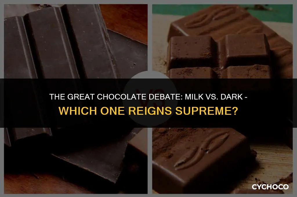 is milk chocolate better than dark chocolate