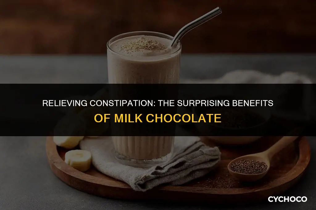 is milk chocolate good for constipation