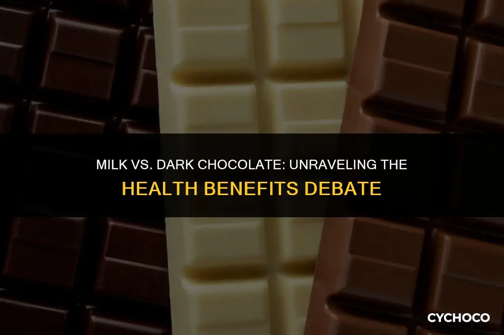 is milk chocolate healthier than dark chocolate