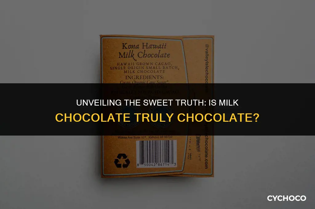 is milk chocolate really chocolate