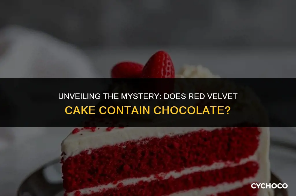 is there chocolate in red velvet cake
